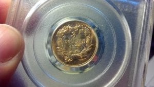 1878 $3 Gold Indian PCGS MS 64